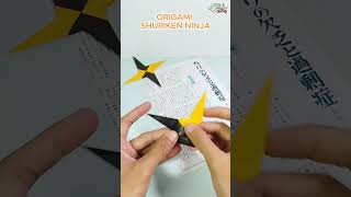 Make an easy Origami Shuriken Ninja shorts diy origami shuriken ninja papercraft [upl. by Lema287]