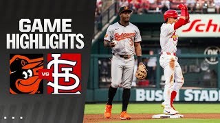 Orioles vs Cardinals Game Highlights 52024  MLB Highlights [upl. by Connel]