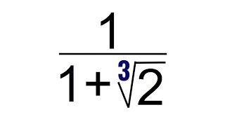 CÓMO RACIONALIZAR UNA FRACCION CON RAÍCES CÚBICAS EN EL DENOMINADOR [upl. by Loutitia]