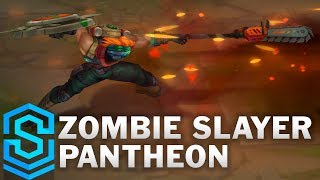 Zombie Slayer Pantheon Skin Spotlight  PreRelease  League of Legends [upl. by Artep803]