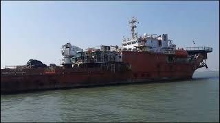 Diving Support Vessel Samudra Prabha off Mumbai Coast [upl. by Secnarfyram135]