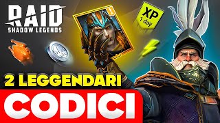 2 LEGGENDE GRATIS 🎁 Codici Promo Raid Shadow Legends 🎁 ITA 2024 [upl. by Meyeroff140]