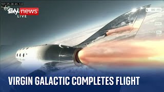 Virgin Galactic completes first commercial space flight [upl. by Dhar]