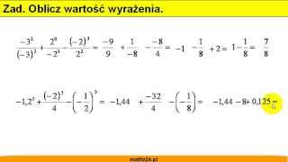 Dodawanie odejmowanie mnożenie i dzielenie potęg  Matfiz24pl [upl. by Norat896]