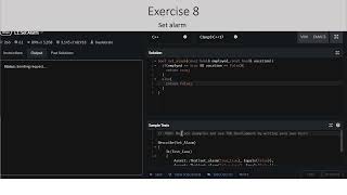 ex8 Set alarm CC codewars [upl. by Nosduj516]
