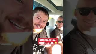 Bryce Mitchell gets a ride from Sean Strickland 🚗 via thugnastymmaIG [upl. by Atiras]