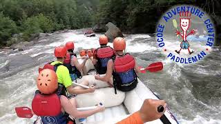 Raft Diamond Splitter Rapid on the Middle Ocoee River with OAC [upl. by Ahsikal619]