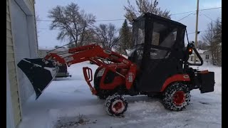 Snow removal job with the Kioti CS2520 [upl. by Awram186]