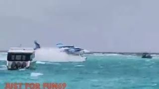 Seaplane landing in rough water  Maldives [upl. by Harriman580]