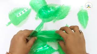 MAKE PLASTIC BOTTLE FLOWER POTWOOLEN CRAFTHOW TO MAKE PLASTIC FLOWERSVASE OF PLASTIC BOTTLE [upl. by Norra]