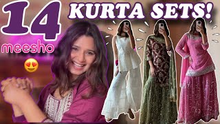 Wedding Wear Kurta Sets from MEESHO💗  HUGE Tryon Haul  Honest Review  Rupal Yadav [upl. by Archie]