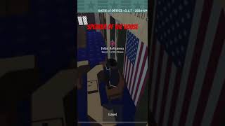 Oath Of Office Political Simulator roblox speakerofthehouse [upl. by Amedeo19]