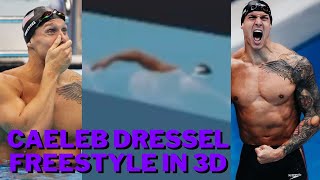 Caeleb Dressel Freestyle In 3D VIEW IN 3D [upl. by Sakul93]