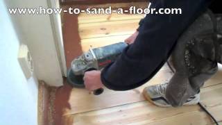 Sanding pine wooden floors how to sand a wooden floor [upl. by Shepperd]