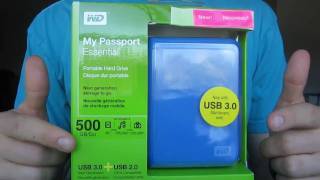 WD My Passport Essential 500GB USB 30 Hard Drive [upl. by Noira574]