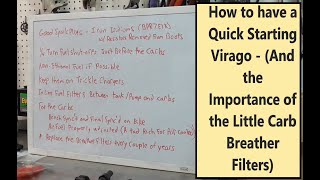 Getting Viragos to Start Up Quick And the importance of the often overlooked Carb Breather Filters [upl. by Ahsinut]