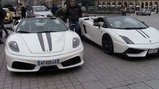 Lamborghini Performante Follow a Ferrari F430 in Paris [upl. by Kirkpatrick]