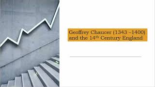 Geoffrey Chaucer13431400 and the 14th Century England  Dr Suchibrata Goswami [upl. by Glassman807]