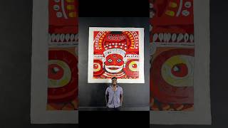 Theyyam wall art ✨️artistsoninstagram theyyangal theyyamkali artists [upl. by Ayik]