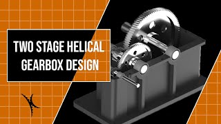 Designing of Two Stage Helical Gearbox with Solid Works [upl. by Byran]