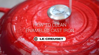 How to Clean Le Creuset Dutch Ovens and Other Enameled Cast Iron Cookware [upl. by Raual]