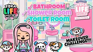 Toca Life World Makeover Challenge BathroomShower RoomToilet Room using Home Designer  Toca Boca [upl. by Heber]