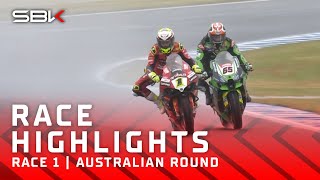 HIGHLIGHTS from a seasonopening wet Race 1 at Phillip Island 🌧  AUSWorldSBK 🇦🇺 [upl. by Rednasela164]