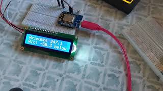 Tracking Moon with an LCD1602 i2c shows Azimuth and Altitude [upl. by Latrice]