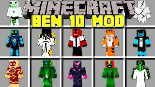 Minecraft BEN 10 MOD l NEW ALIENS BEN 10000 EVOLUTIONS amp MORE l Modded MiniGame [upl. by Hailed65]