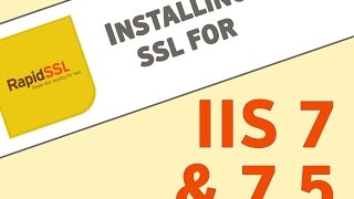 Install an SSL Certificate for Microsoft 2008 amp 2012 IIS 7 amp IIS 75 [upl. by Narib]