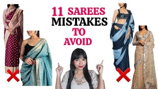 11 Saree Mistakes To Avoid For Beginner Saree Fashion Mistakes For WomanGirl Sugandhachandra [upl. by Gerg350]