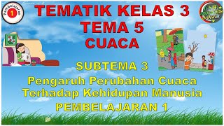 Kelas 3 Tematik  Tema 5 Subtema 3 Pembelajaran 1 CUACA [upl. by Atinat]