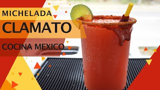 Cómo preparar michelada con clamato  Cocina México [upl. by Ferdie959]