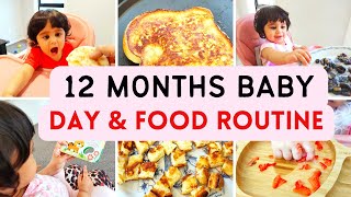 12 MONTHS BABY  DAY amp FOOD ROUTINE  babyfood dayroutine [upl. by Rizika]