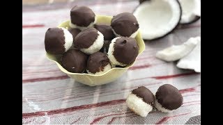 Dolcetti al cocco e cioccolato RICETTA SEMPLICISSIMA PRONTI IN soli 3 MINUTI [upl. by Ditmore]