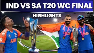 🔴 IND VS SA Highlights  T20 World Cup Final 2024  India vs South Africa T20 WC Final Highlights [upl. by Ribble]