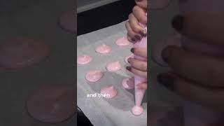 FIRST TIME MAKIMG MACARONS How did it go baking macaron baker [upl. by Ylla]