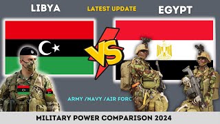 Libya vs Egypt Military Power comparison 2024 [upl. by Atteuqal706]