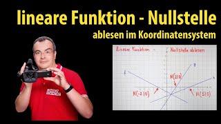 lineare Funktion  Nullstelle ablesen  Lehrerschmidt [upl. by Evangelina]