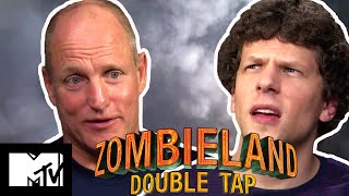 Zombieland Double Tap’s Jesse Eisenberg amp Woody Harrelson Play Would You Rather  MTV Movies [upl. by Annaear]