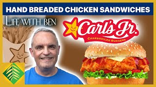 Carls Jr Hand Breaded Chicken Sandwiches  Life with Ben 103 [upl. by Anaela]