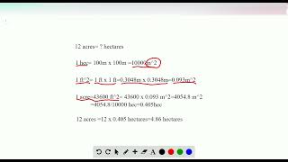 A square field measuring 100 0 m by 100 0 m has an area of 1 00 hectare An acre has an [upl. by Cordova69]