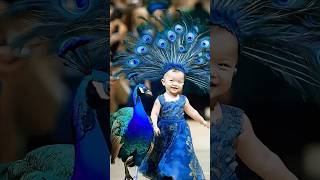 Baby Peacock Fashion Show Look 🦚✨ [upl. by Anaic495]