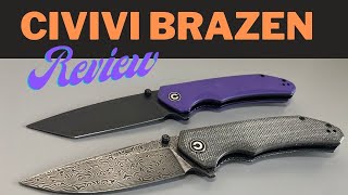 A full review of the Civivi Brazen EDC folding knife Tanto and Droppoint [upl. by Loris]