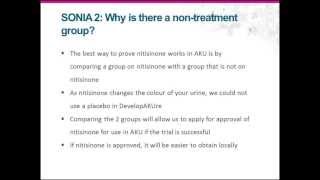 Alkaptonuria AKU Clinical Trial Webinar SONIA 2 [upl. by Marjy]