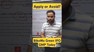 BikeWo Green Tech IPO GMP Today  BikeWo Green Tech IPO REVIEW  Bikewo Green tech IPO ipo smeipo [upl. by Leuname97]