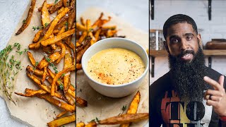 Insanely Easy 10 Minute Vegan Cheese Sauce PLUS Vegan Garlic Parmesan Fries [upl. by Vlad]