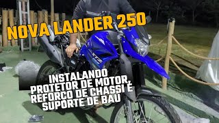 LANDER 2023 Instalando protetor de motor reforço de chassi e suporte para baú na lander [upl. by Nahgaem349]