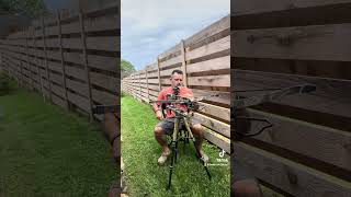 Making sure the crossbow is tuned in with the Centerpoint XR175 bolenoutdoors hunting whitetail [upl. by Ezzo33]