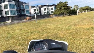 HONDA XR150L MOTORCYCLE POV OFF ROAD RIDE SEVEN PRESIDENTS PARK LONG BRANCH NJ OFF ROADING RIDING [upl. by Atilol64]